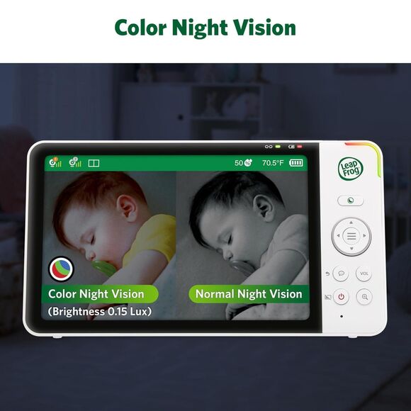 LeapFrog LF920HD Baby Monitor with Camera and Audio, 7" HD LCD Display (1455) - Picture 5 of 13